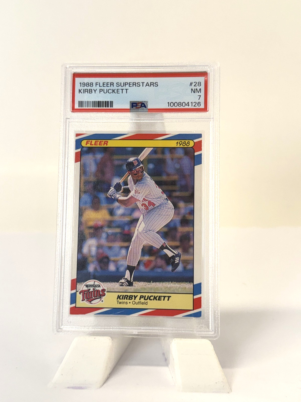 1988 Fleer Superstars #28 Kirby Puckett PSA 7